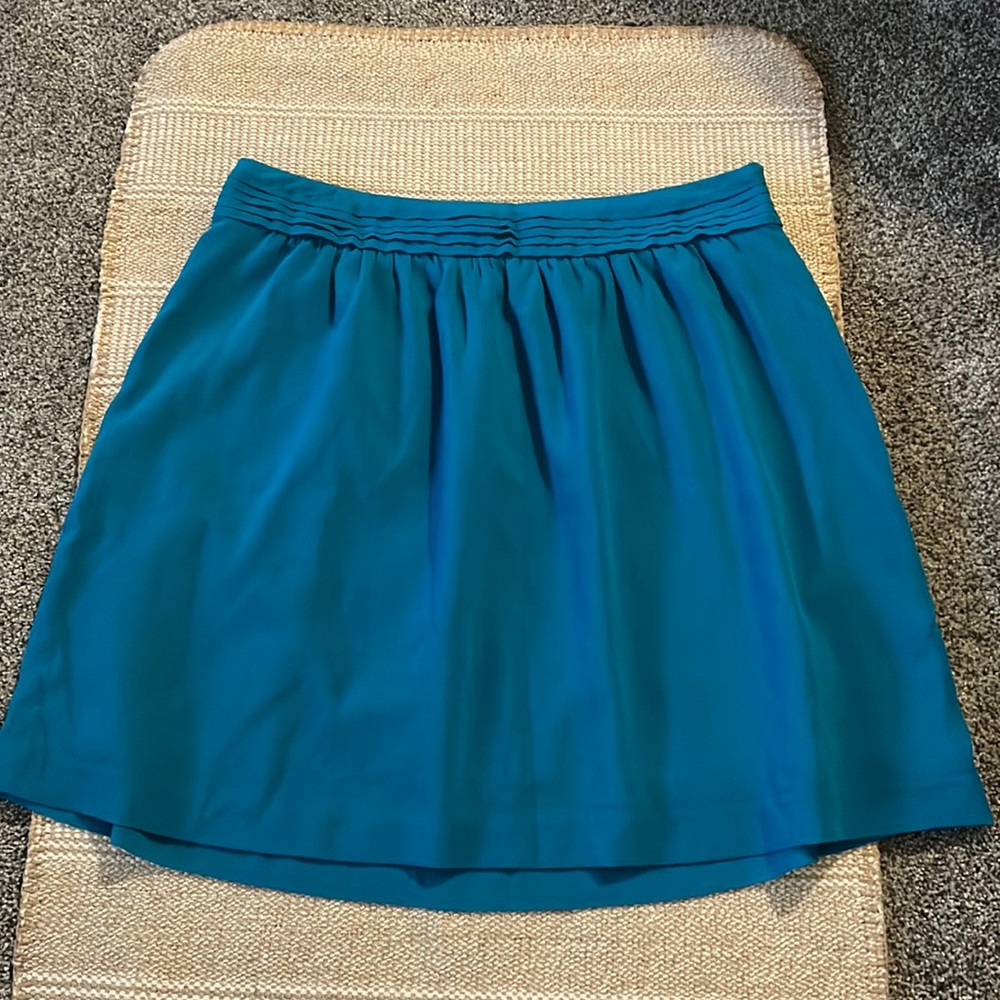 loft teal skirt